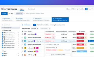 Gain visibility into risks, vulnerabilities, and attacks with APM Security View