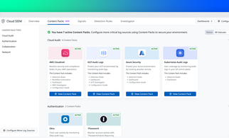 Easily ingest and monitor security logs with Cloud SIEM Content Packs