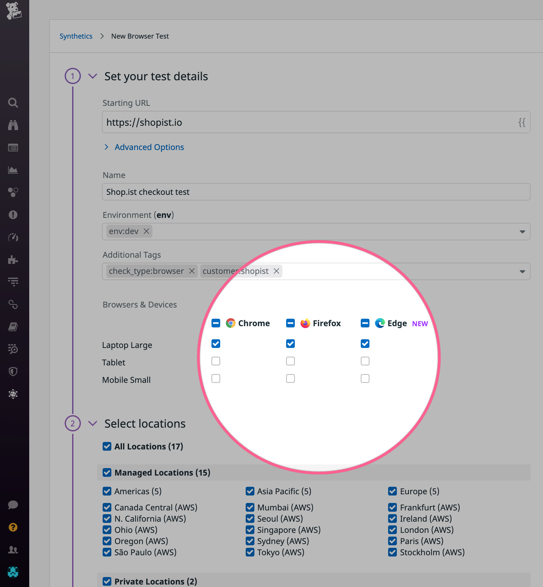 Code-Free Cross-Browser Testing | Datadog