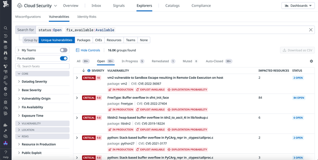 blog/datadog-dora-compliance/datadog-csm-vulernabilities.png