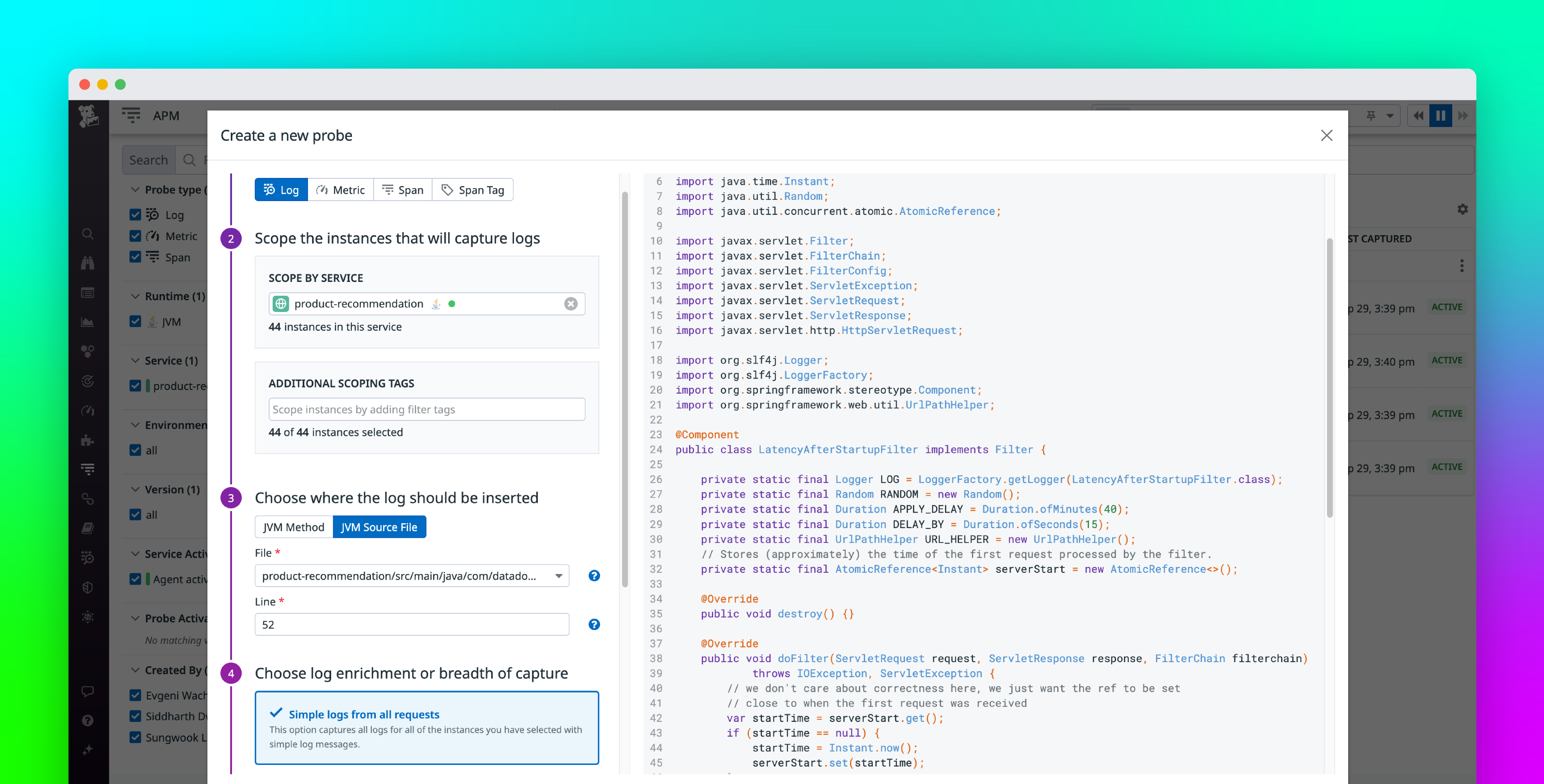 Use Datadog Dynamic Instrumentation to add application logs without redeploying