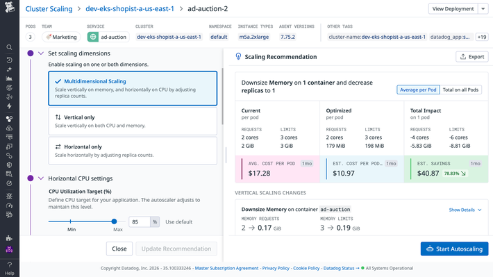 Reduce wasted spend while maintaining performance with Kubernetes Autoscaling Reduce wasted spend while maintaining performance with Kubernetes Autoscaling