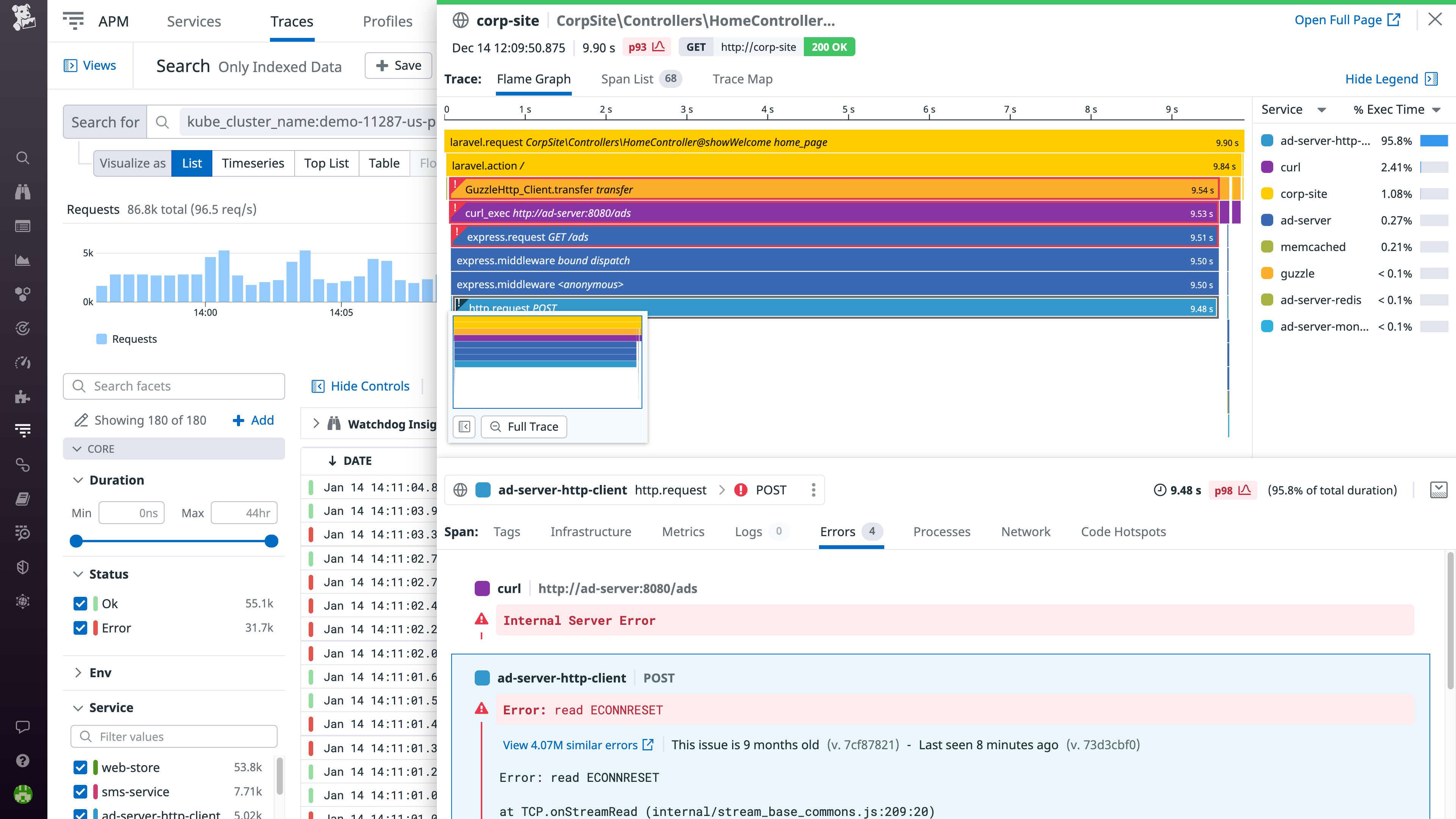 メトリクス、トレース、ログを関連付け、迅速なトラブルシューティングを実現