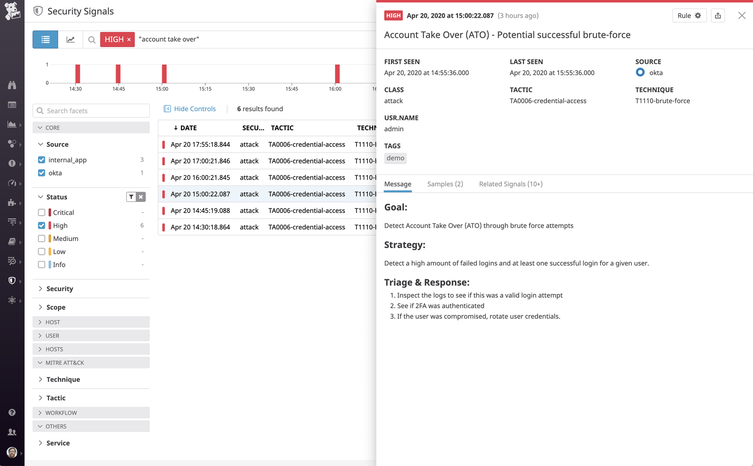 Catch brute force attempts with threat monitoring