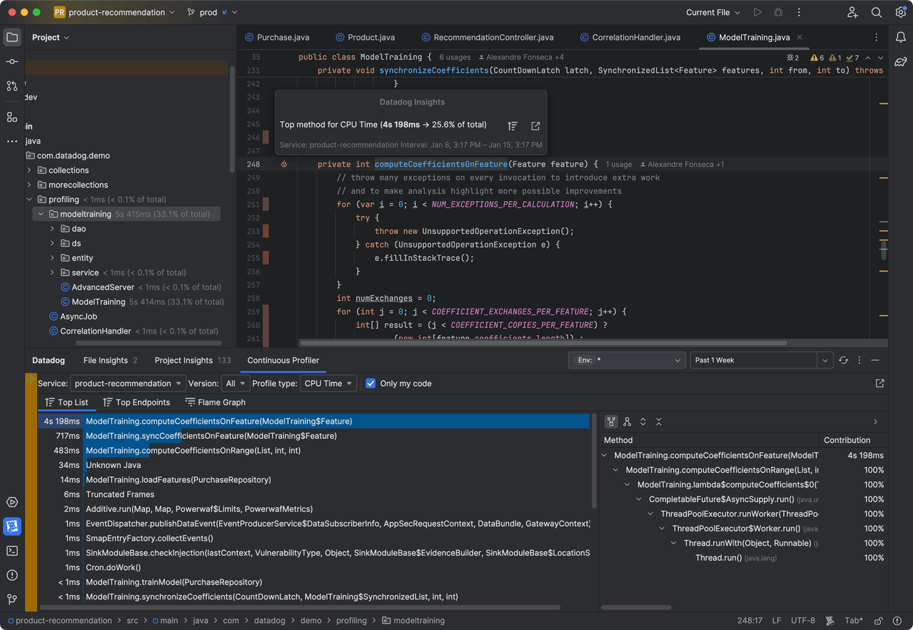 IDE (Integrated Development Environment) Plugins | Datadog