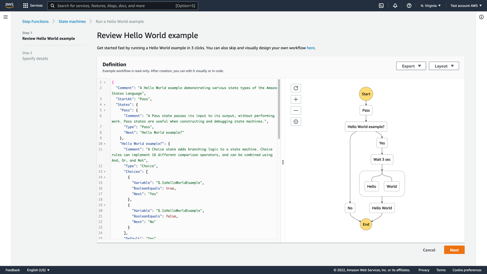 AWS Step Functions offers a visual builder for creating application workflows.