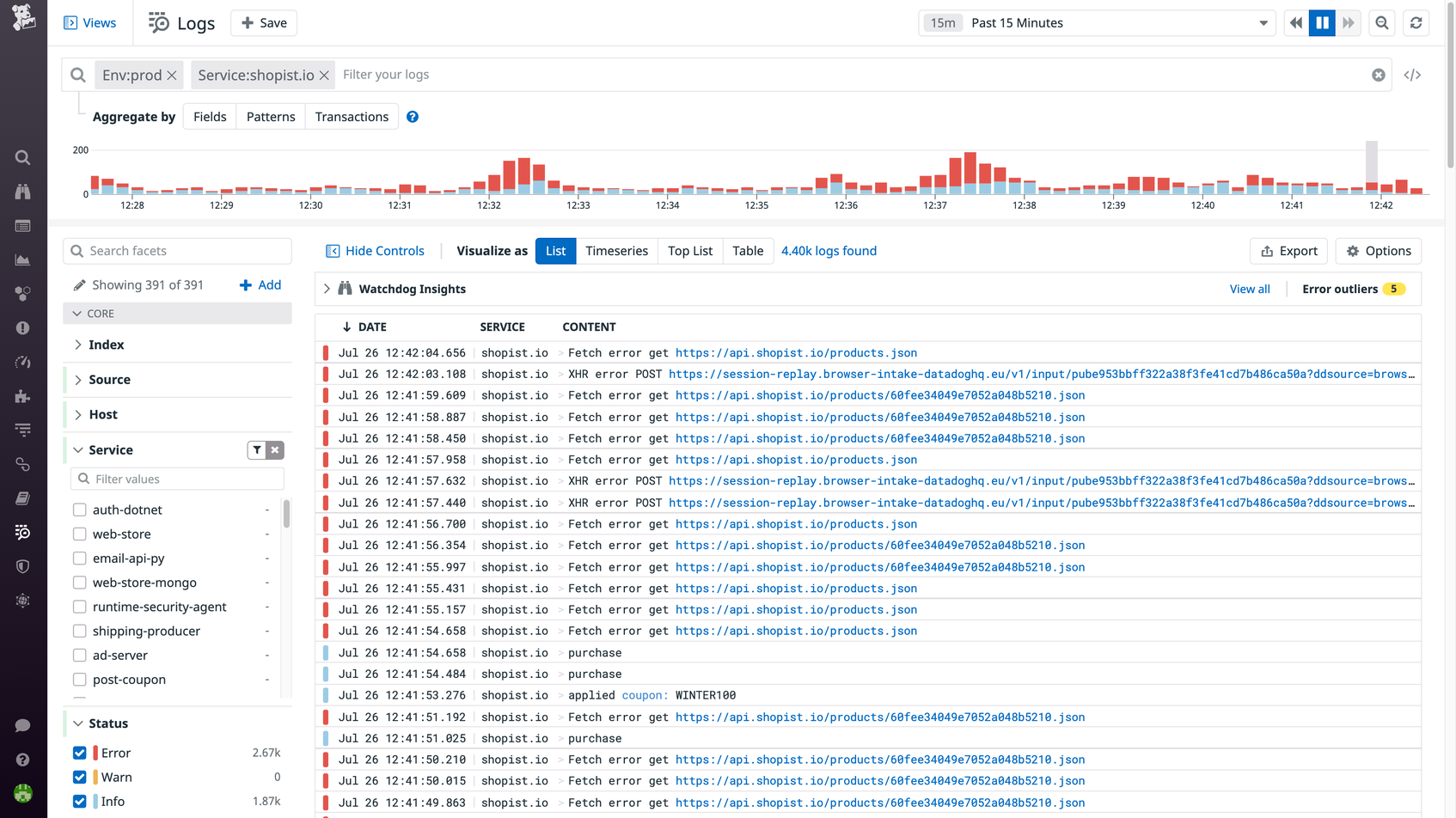 Datadog Log Explorer allows you to filter, aggregate, and visualize your logs for smarter analysis.