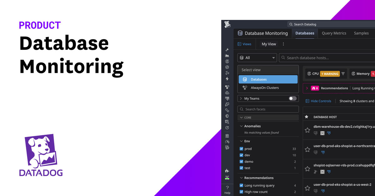 Datadog Database Icon Database Monitoring | Datadog
