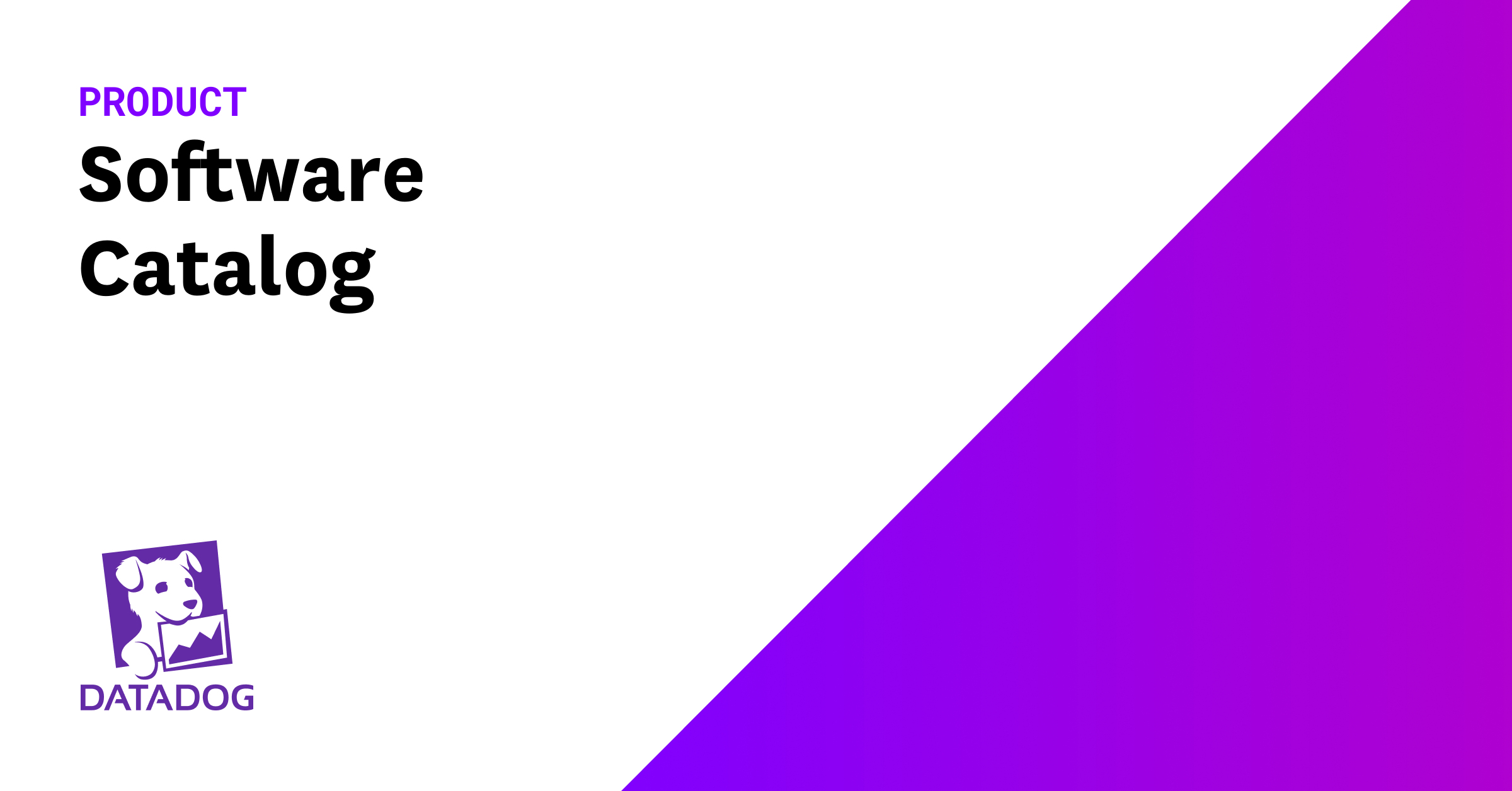 Software Catalog | Datadog