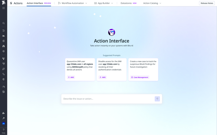 Bits AI 작업 인터페이스 스크린샷
