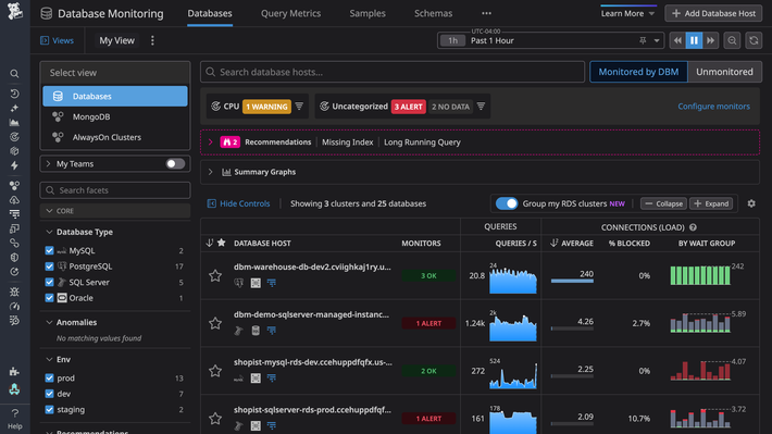 Resolve issues and optimize inefficient query performance across entire database fleets