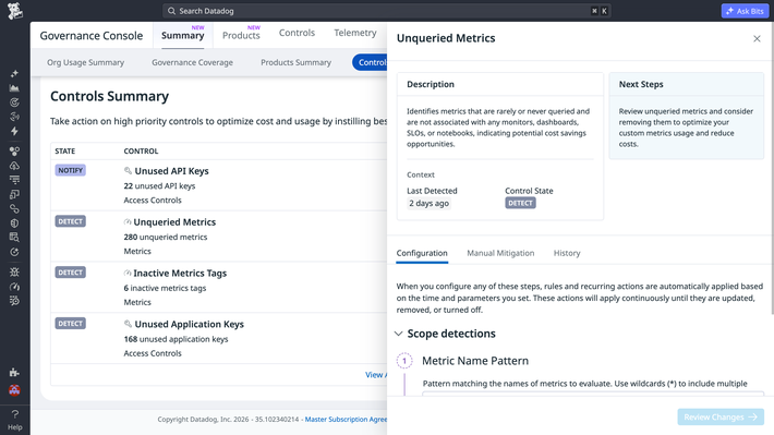 Optimize costs with clear attribution Cost attribution view showing spend by team, service, and environment