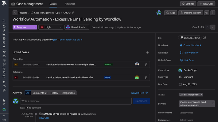 Triage, assign, and close tickets faster with integrated observability