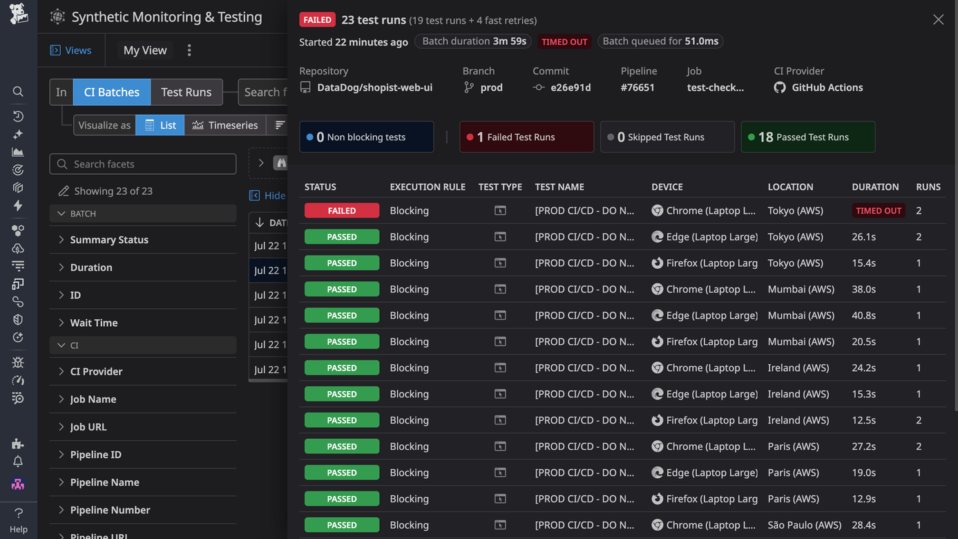 Continuous Testing for DevOps | Datadog