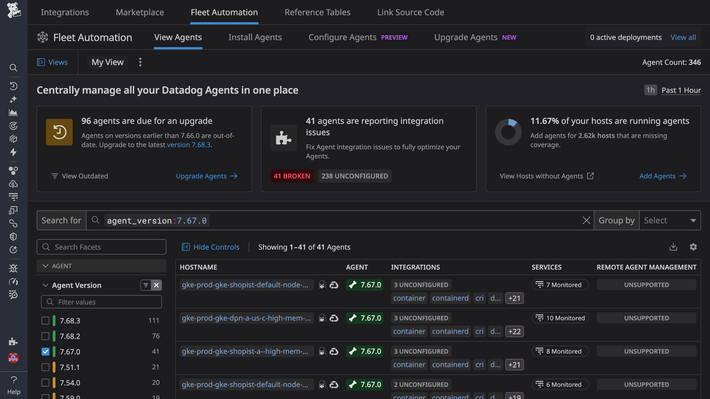 Observe, Configure and Automate the Setup and Optimization of Agents