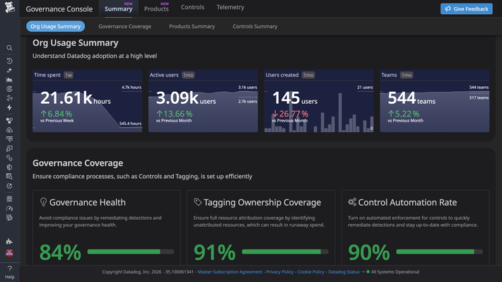 Unify observability governance with a single view for cost, access, and tagging. Turn reactive cleanup into proactive, scalable control.