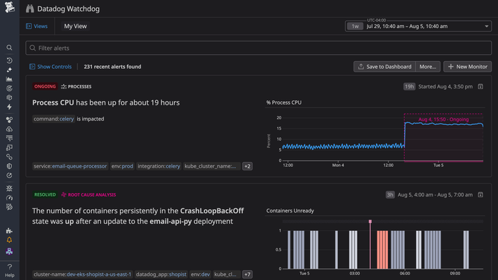 Detect and resolve issues quickly with AI across the Datadog platform