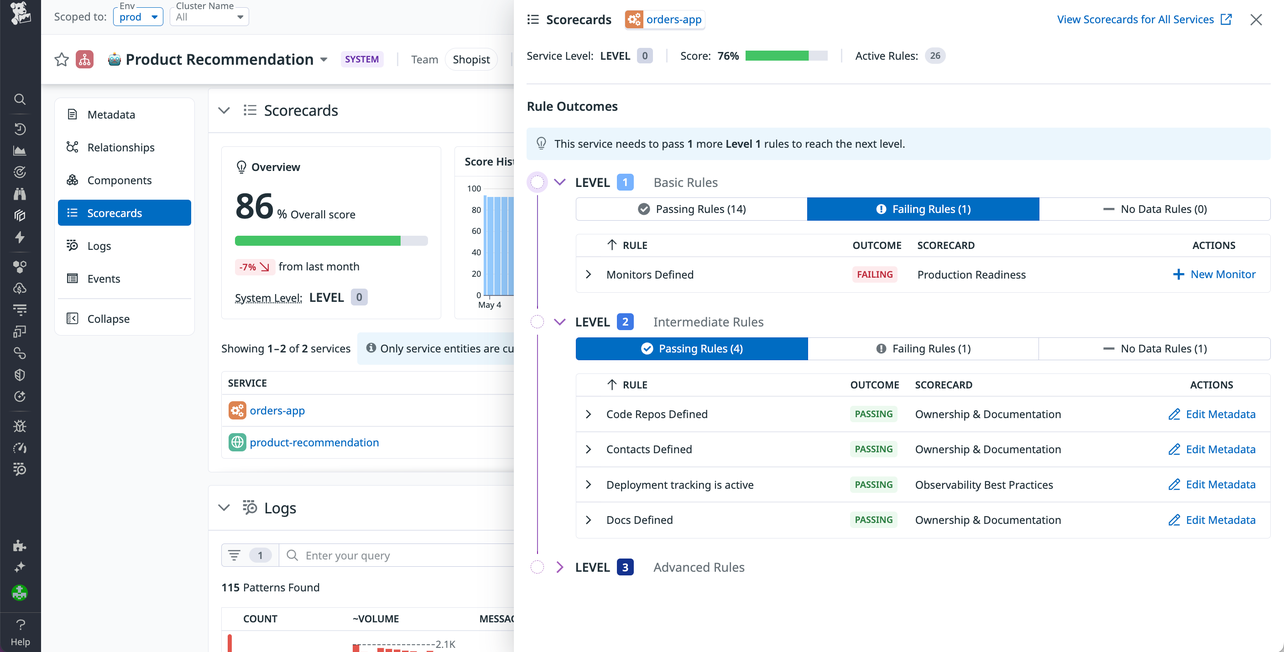 Internal Developer Portal | Datadog