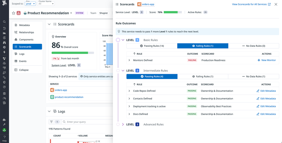 Internal Developer Portal | Datadog