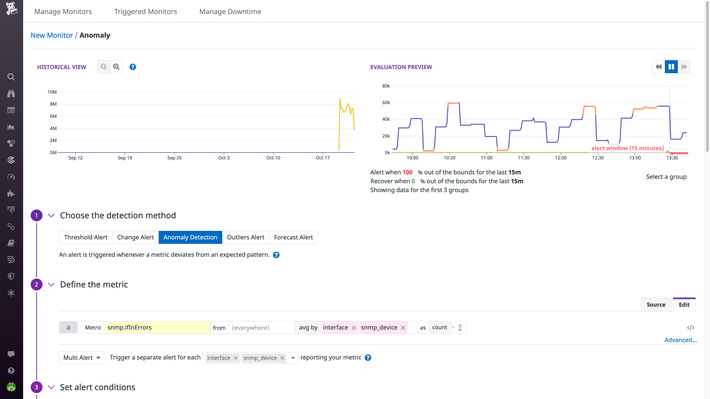 デバイスの性能に何らかの異常があった場合、簡単にアラートを出せます。