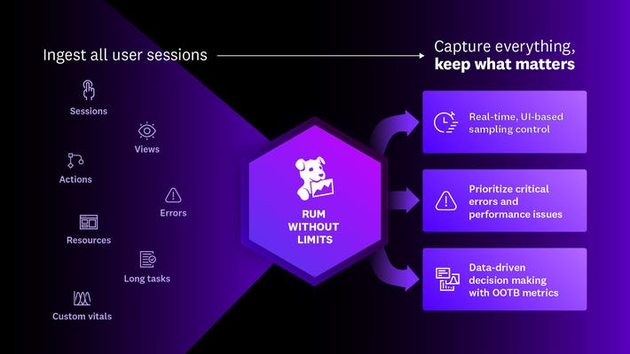 RUM Without Limits™ RUM Without Limits visualization