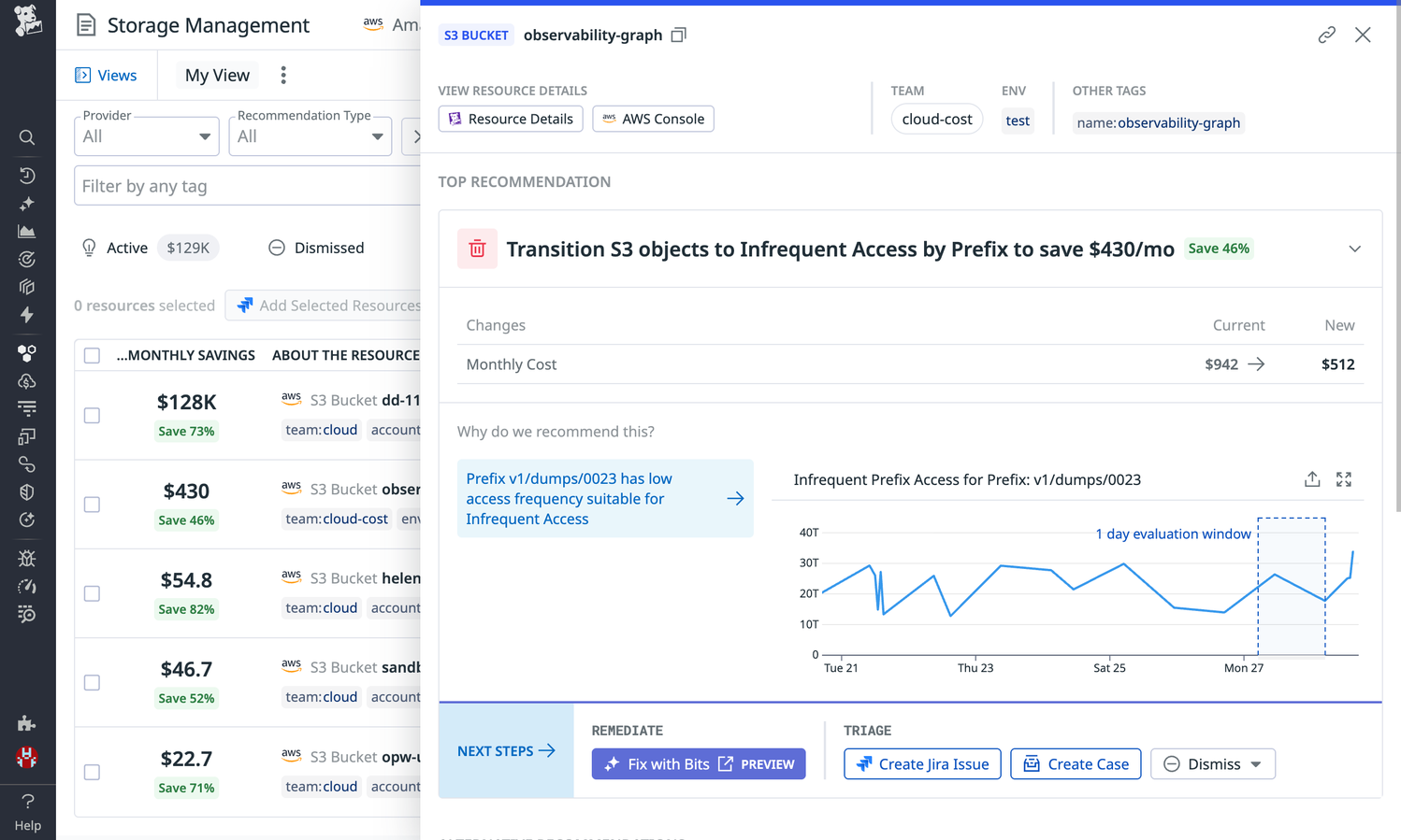 Storage Management | Cloud Object Storage Monitoring | Datadog