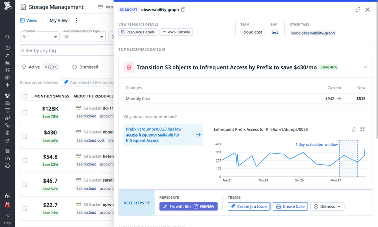 Storage Management | Cloud Object Storage Monitoring | Datadog