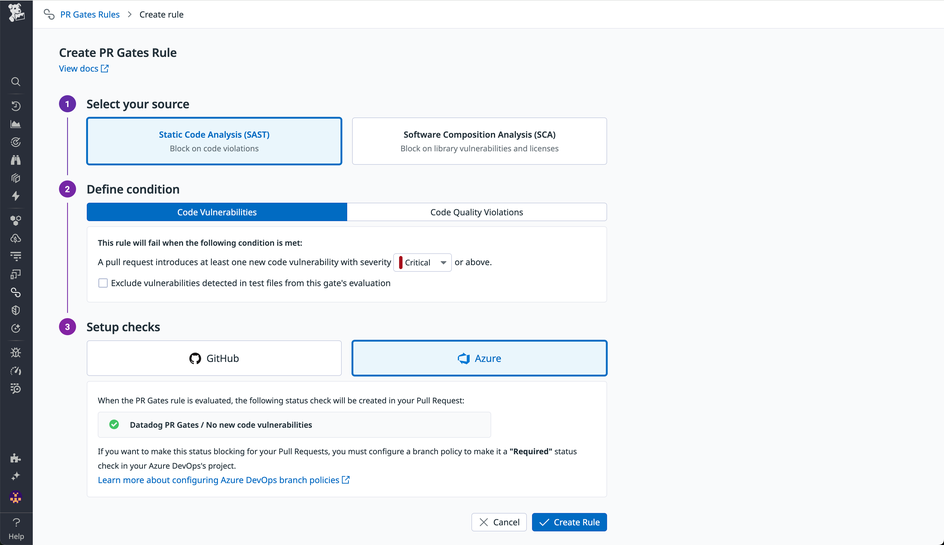 Static Code Analysis (SAST) | Datadog