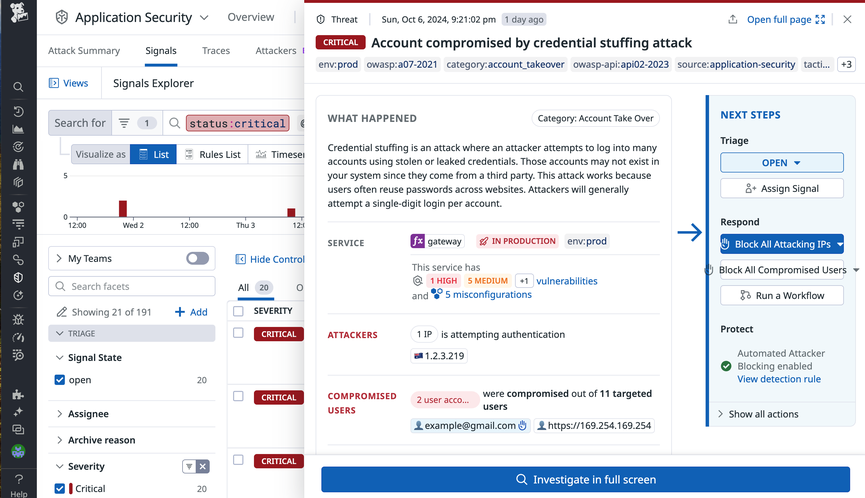 Detect and defend against vulnerability exploits and application and API abuse